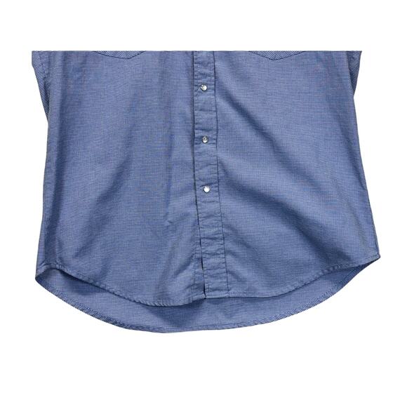 Ruddock Women's Western Pearl Snap Shirt Blue Short Sleeve Size M Preowned - Picture 9 of 11